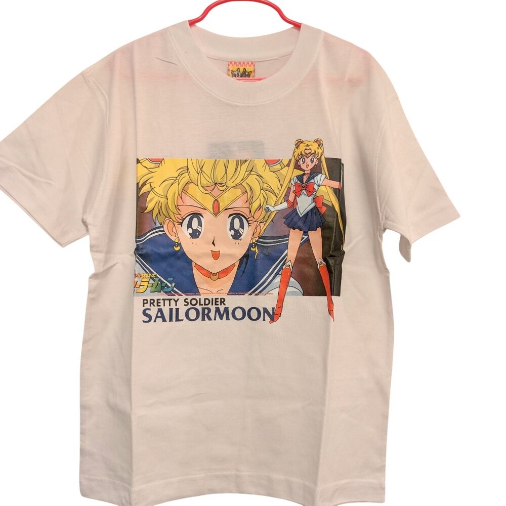 Vintage 92 Sailor Moon NWT Youth Sz 6/8 White Pretty Soldier Naoko Takeuchi Top - Picture 2 of 9